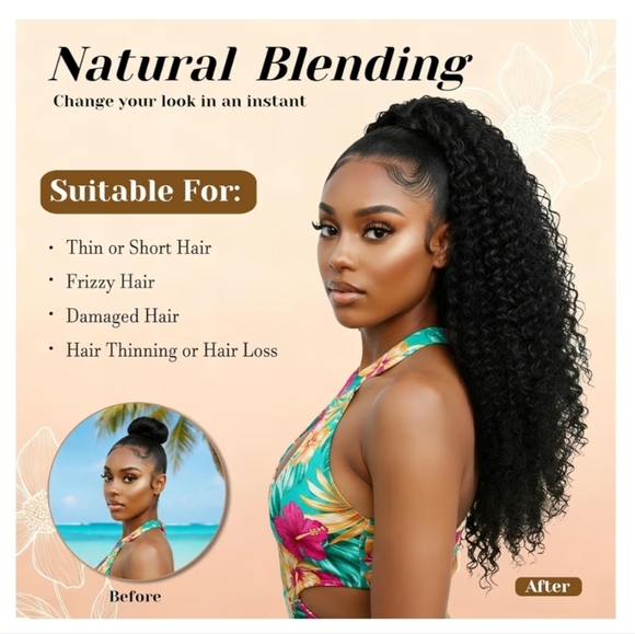 Drawstring Ponytail Extension 22" - Picture 3 of 8